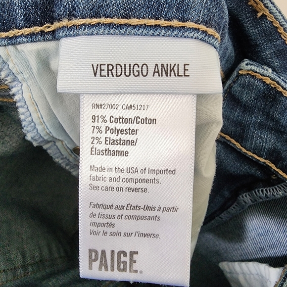PAIGE Verdugo Ankle Jeans in Orleans Destructed 27 - Picture 8 of 9